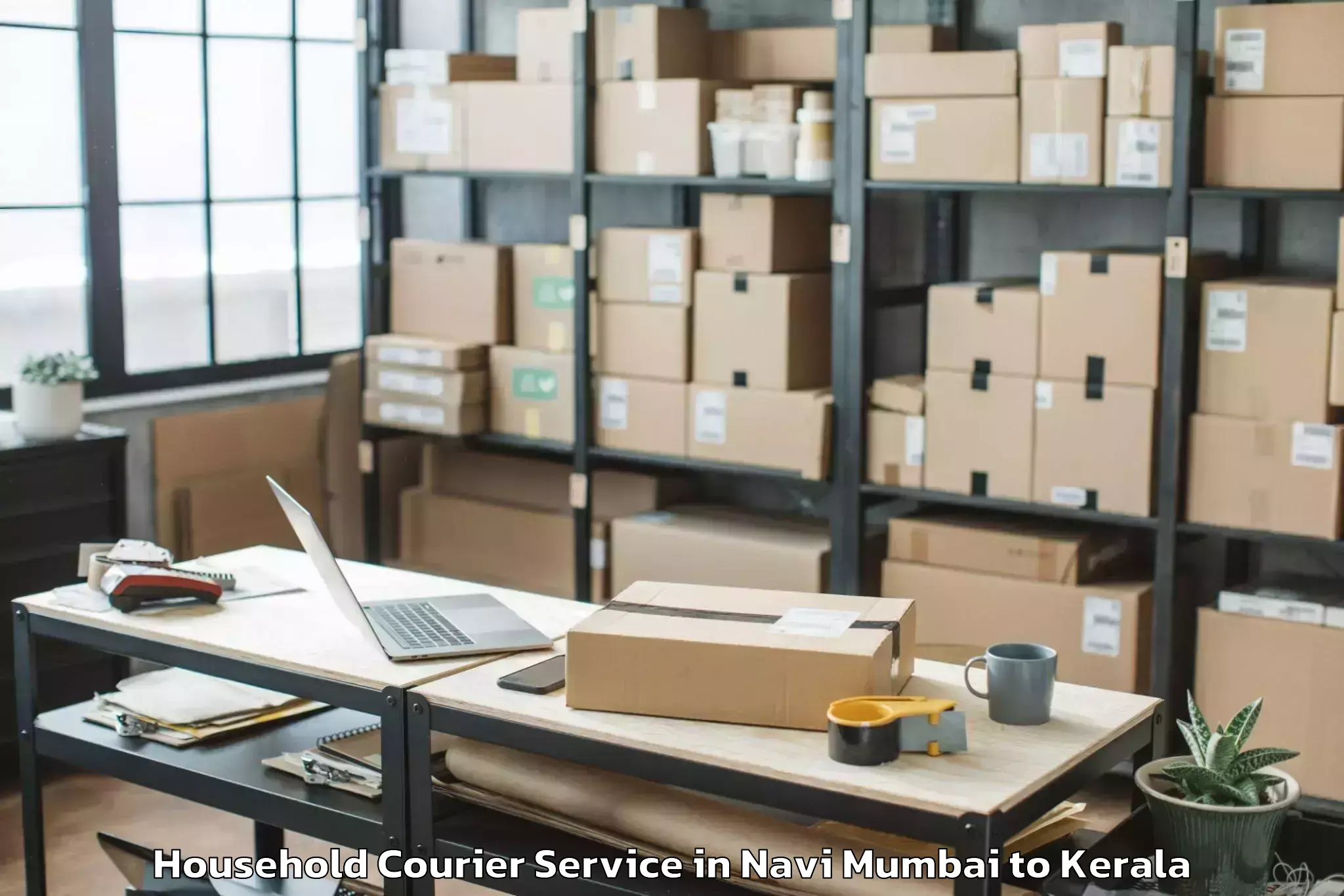 Top Navi Mumbai to Chavara Household Courier Available